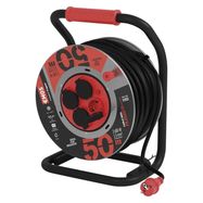 Rubber Extension Cord Metal Reel 50m 4 sockets 1,5mm, EMOS