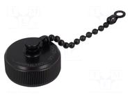Protection cover; internal thread,threaded joint; black; 97 AMPHENOL