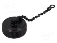 Protection cover; internal thread,threaded joint; black; 97 AMPHENOL