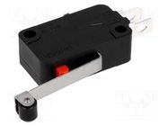 Microswitch SNAP ACTION; 5A/250VAC; with lever (with roller) OMRON Electronic Components