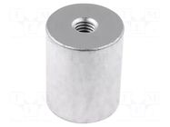 Magnet: permanent; neodymium; 11N; Ø: 10mm; H: 20mm; steel ELESA+GANTER