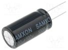 Capacitor: electrolytic; THT; 1mF; 100VDC; Ø18x40mm; ±20% SAMXON