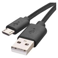 USB cable 2.0 A/Male - micro B/Male 2m black, EMOS