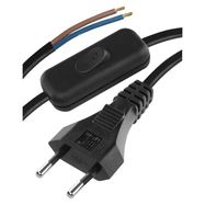 Power Cord PVC 2× 0,75mm2 with switch, 3m, black, EMOS