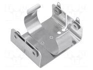 Holder; C,R14; Batt.no: 2; screw; solder lugs; brass; aluminium KEYSTONE