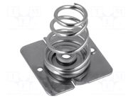 Spring contact; C,R14; Batt.no: 1; PCB,screw; Contacts: steel KEYSTONE