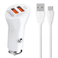 LDNIO C511Q 2USB Car charger + MicroUSB cable, LDNIO