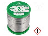 Tin; lead free; Sn99,3Cu0,7; 0.7mm; 0.5kg; reel; 220°C; Flux: SW26 BROQUETAS