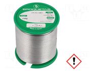 Tin; lead free; Sn99,3Cu0,7; 1.5mm; 0.25kg; reel; 220°C; Flux: SW26 BROQUETAS