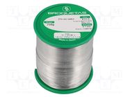 Soldering wire; tin; Sn96,5Ag3Cu0,5; 0.7mm; 0.25kg; lead free BROQUETAS