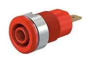 BANANA JACK, 4MM, 24A, QC, RED, PK2
