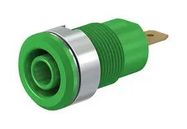 BANANA JACK, 4MM, 24A, QC, GREEN, PK2