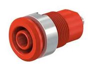 BANANA JACK, 4MM, 24A, SOLDER, RED, PK2