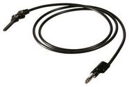 TEST LEAD, CLIP-BANANA PLUG, BLACK, 36"