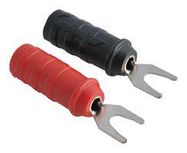 ADAPTER, SPADE LUG-BANANA JACK, BLK/RED