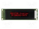Display: LCD; alphanumeric; VA Negative; 20x2; 115x36x13.9mm; LED RAYSTAR OPTRONICS