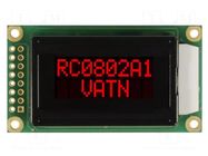 Display: LCD; alphanumeric; VA Negative; 8x2; 58x32x13.2mm; LED RAYSTAR OPTRONICS