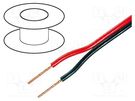 Wire: loudspeaker cable; 2x4mm2; stranded; OFC; black-red; PVC TASKER