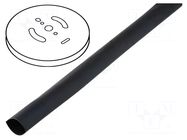 Heat shrink sleeve; glued; 3: 1; 6.4mm; black; polyolefine; reel CYG/KTG