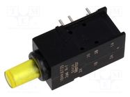 Switch: push-button; Pos: 2; DPDT; 0.5A/60VAC; 0.5A/60VDC; ON-(ON) MENTOR