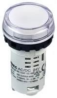 PILOT LIGHT, WHITE, 24VAC/VDC