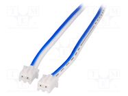 Cable; both sides,XHP-2; blue/white; 0.3m BQ CABLE