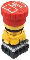 E-STOP PB SW, 3PST-NC, 5A, 125V, SCREW