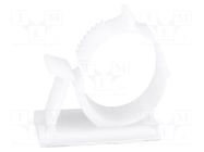 Self-adhesive cable holder; 18÷22mm; polyamide; natural; UL94V-2 FIX&FASTEN