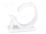 Self-adhesive cable holder; 22÷26.5mm; polyamide; natural FIX&FASTEN