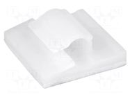 Self-adhesive cable holder; 4mm; polyamide; natural; UL94V-2 FIX&FASTEN