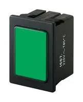LAMP, PB SWITCH, GREEN, 230V, IP40