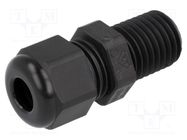 Cable gland; with long thread; M12; 1.5; IP68; polyamide; black HELUKABEL