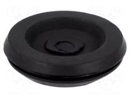 Grommet; with bulkhead; Ømount.hole: 20.2mm; Øhole: 13.5mm; black TRELLEBORG