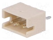 Connector: wire-board; socket; male; PIN: 3; ZH; 1A; 50V; vertical JST