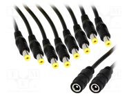 Cable; 2x0.5mm2; DC 5,5/2,1 plug x5,DC 5,5/2,1 socket; straight ESPE