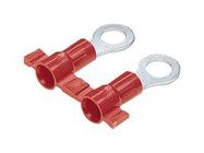 TERMINAL, RING TONGUE, #8, 18AWG, RED