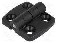 Hinge; Width: 52mm; polyamide; black; H: 48mm FATH