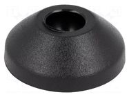 Foot; Base dia: 29mm; polyamide; H: 10.4mm; Mount.hole diam: 10mm FATH