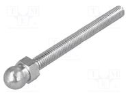 Pin; M6; Plunger mat: steel; Ø: 10mm; Plating: zinc; Thread len: 60mm FATH