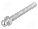 Pin; M8; Plunger mat: steel; Ø: 10mm; Plating: zinc; Thread len: 60mm FATH