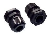 CABLE GLAND, NYLON, 6MM-12MM, BLACK,PK10