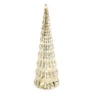 LED Christmas glass tree, 27 cm, 2x CR2032, indoor, warm white, timer, EMOS