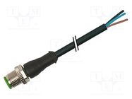 Connection lead; M12; PIN: 5; straight; 3m; plug; 125VAC; 4A; 7000 MURR ELEKTRONIK