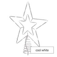 Standard LED intercon. Christmas star, 28.5 cm, outdoor and indoor, cool white, EMOS