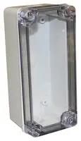 ENCLOSURE, MULTIPURPOSE, PC, GREY/CLEAR