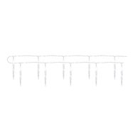 LED Christmas garland – 10x icicle, 1.35 m, 2x AA, indoor, cool white, timer, EMOS