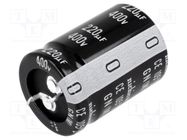 Capacitor: electrolytic; SNAP-IN; 220uF; 400VDC; Ø25x35mm; ±20% NICHICON