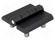 Hinge; Width: 60mm; zinc and aluminium alloy; black; H: 60mm RST ROZTOCZE