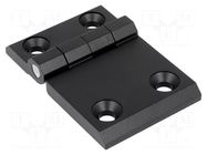 Hinge; Width: 90mm; zinc and aluminium alloy; black; H: 60mm RST ROZTOCZE