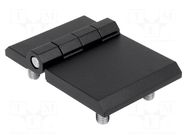 Hinge; Width: 90mm; zinc and aluminium alloy; black; H: 60mm RST ROZTOCZE
